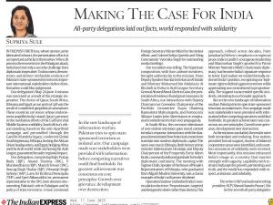 MAKING THE CASE FOR INDIA All-party delegations laid out facts, world responded with solidarity