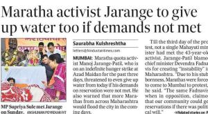 Maratha activist Jarange to give up water too if demands not met