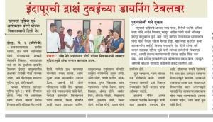 इंदापूरची द्राक्ष दुबईच्या डायनिंग टेबलवर 