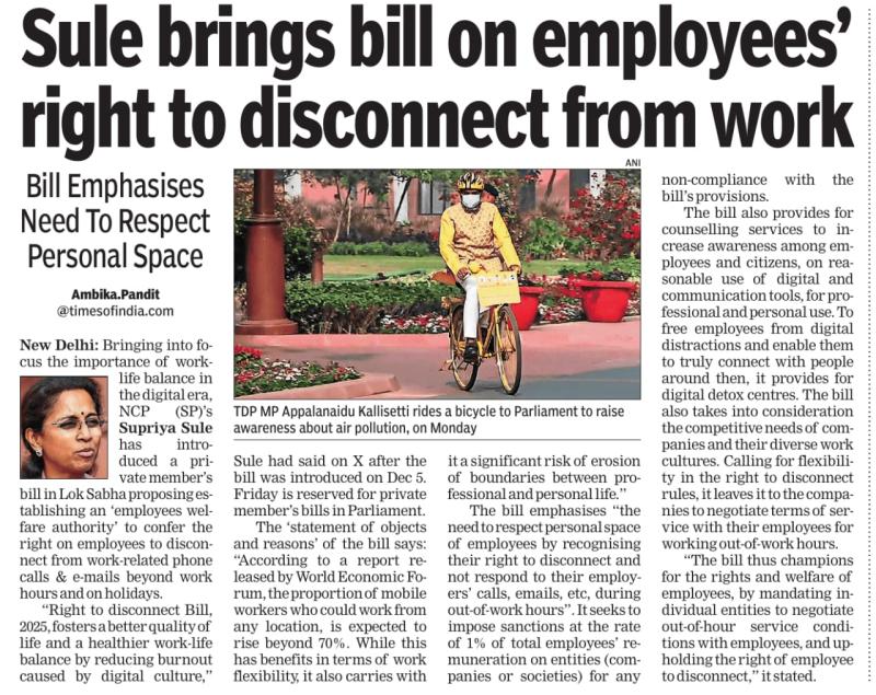 Sule brings bill on employees' right to disconnect from work