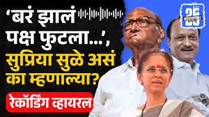 बरं झालं पक्ष फुटला, सुप्रिया सुळेंना म्हणायचंय काय?