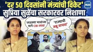 इतर राज्यांत महाराष्ट्राची प्रतिम बिघडतेय म्हणत सुळेंचा सरकारवर निशाणा